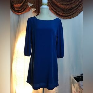 Old Navy 3/4 Sleeve Blue Dress Mini